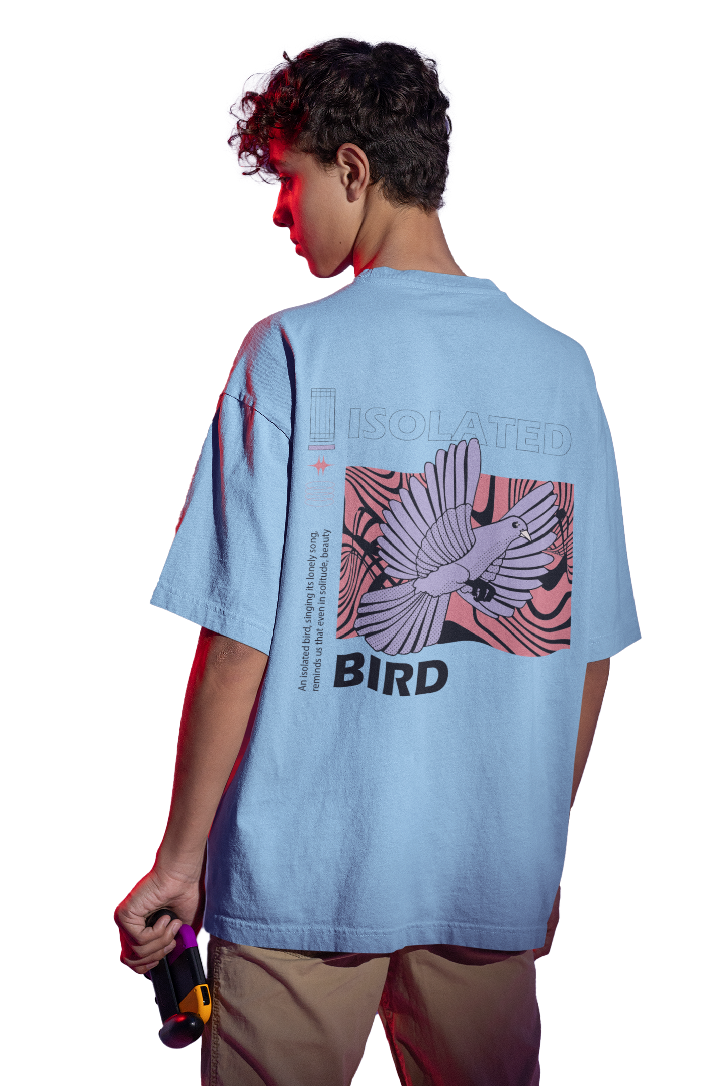 Oversized 'Isolated Bird' Tee: Embrace the Beauty of Solitude