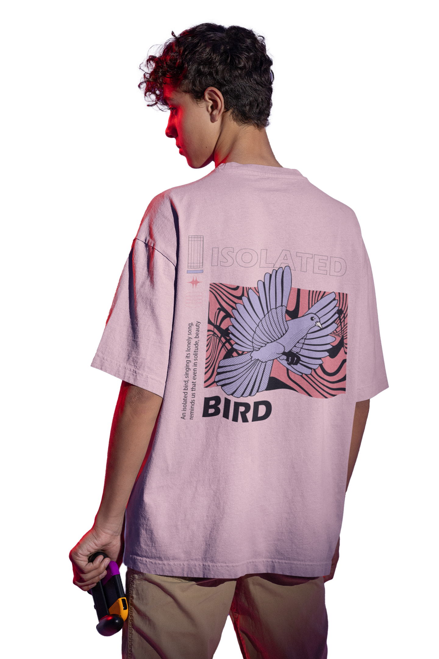 Oversized 'Isolated Bird' Tee: Embrace the Beauty of Solitude