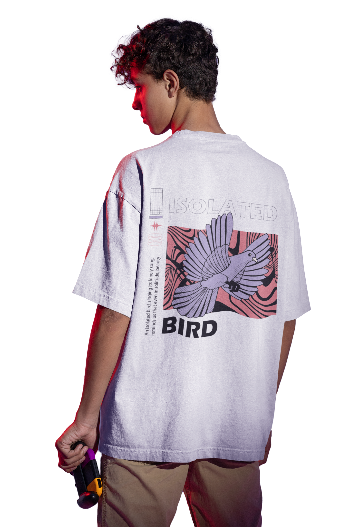 Oversized 'Isolated Bird' Tee: Embrace the Beauty of Solitude