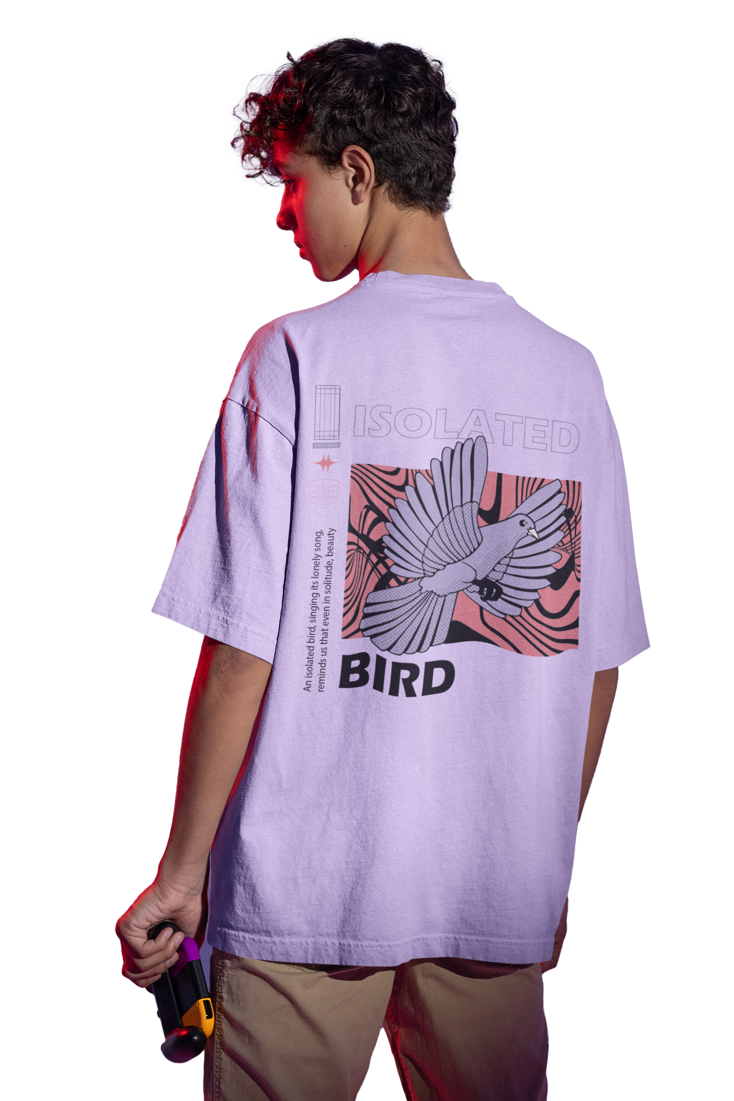 Oversized 'Isolated Bird' Tee: Embrace the Beauty of Solitude